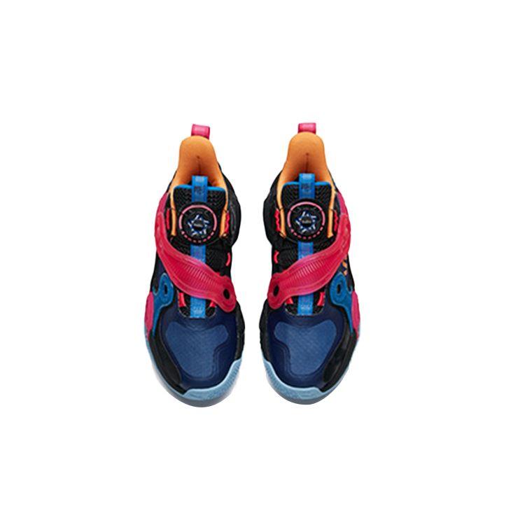 Anta Kids Irregular 2 Mid Basketball Shoes Kids Basketball Shoes Black Blue Pink 312231115-10