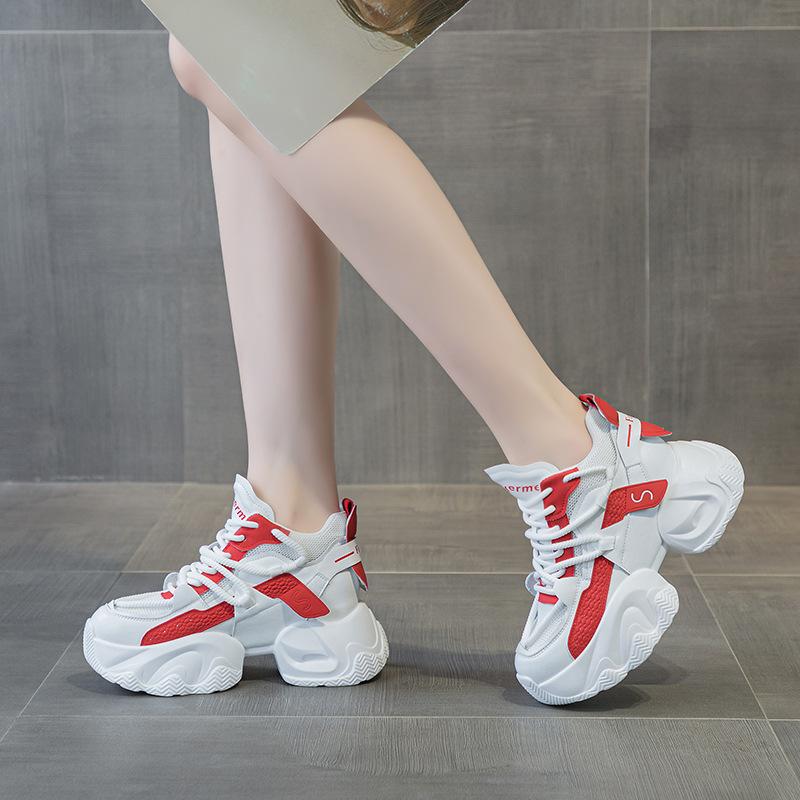 

5526 Dad shoes women s spring and summer new color matching leather surface breathable versatile sports and leisure shoes women 33