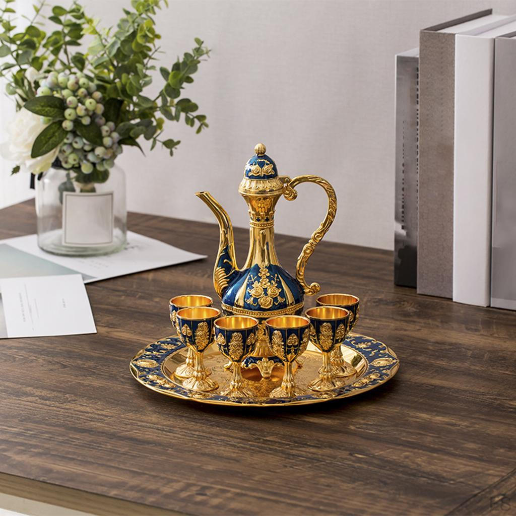 Set 6 Cups Noble Spirits Decorative Dispenser Decoration Collection Plate