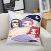 Kpop Style Throw Pillow Decorative Cushion Chibi Anime Girl Sleepover Print For Sofa Bedroom Car Living Room Soft Nap Pillow For Teens