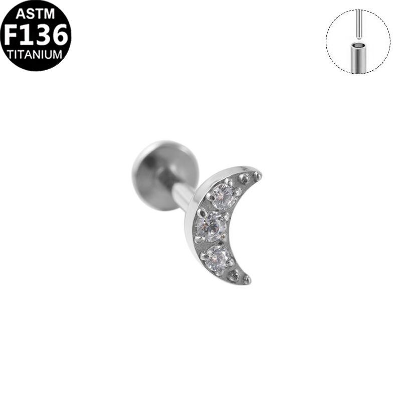 G23 Titanium Cross-Border Small Flower Lip and Ear Stud Earring Jewelry