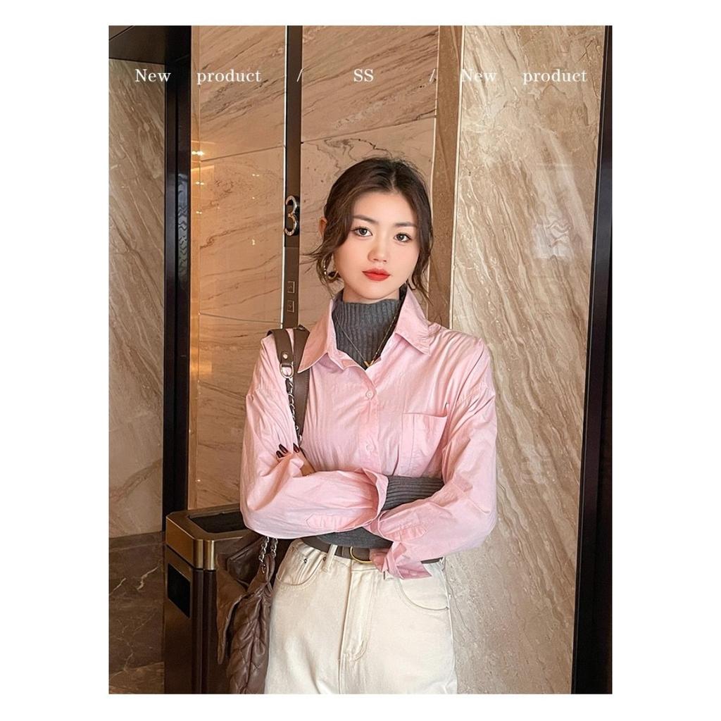 Half Height Collar Vertical Striped Sweater Base Shirt, Women's Spring and Autumn Long Sleeved Top, Inner Knit Sweater