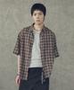 SUPERSUB Relaxed Fit Check Short Sleeve Shirt - Brown