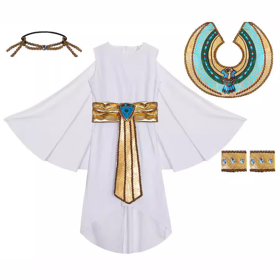 Halloween Egyptian Pharaoh Queen Costume: Kids' Role-Playing Cosplay Skirt Set