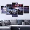 5 Panel Sports Car Home Decor Canvas Printed Living Room HD Modern Landscape Pictures Painting Wall Art Modular Poster Frame No Frame