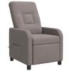 Massage Recliner Chair Taupe Fabric