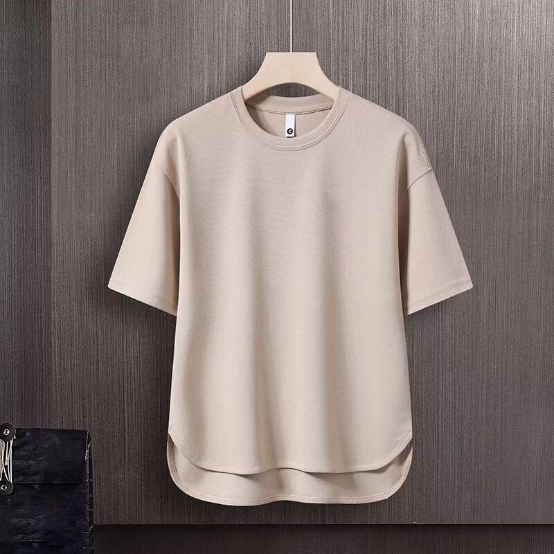 Set da uomo a due pezzi tinta unita tendenza giapponese: T-shirt a maniche corte e pantaloni lunghi (Estate 2025)
