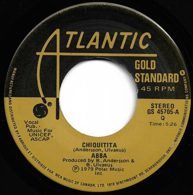 7inch Record ABBA - Chiquitita / I Have A Dream GS45705 Atlantic Canada Pop Used
