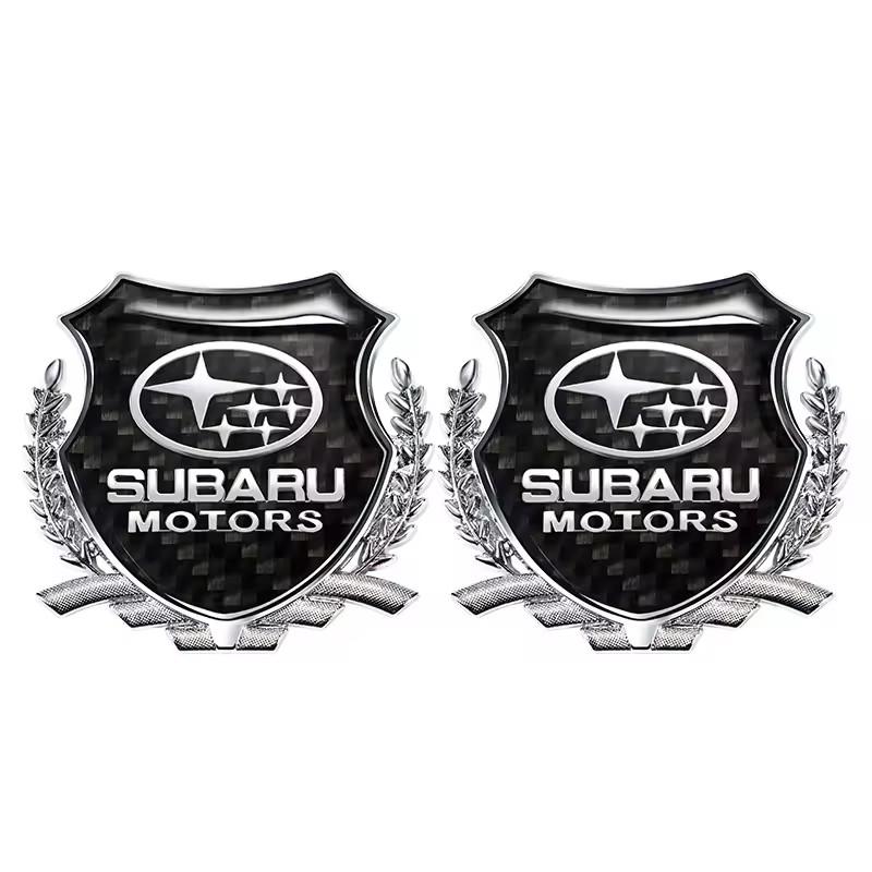 2Pcs Car Metal Badge Stickers Decorative Accessories For Subaru STI XV Forester BRZ Smart Crosstrek Legacy Mpreza Ascent Tribeca et4