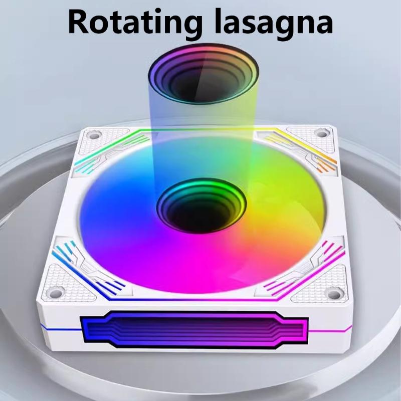 Advanced Cooling 120mm PWM PC Fan with ARGB Lighting, Infinitys Mirror for Desktops and Workstations