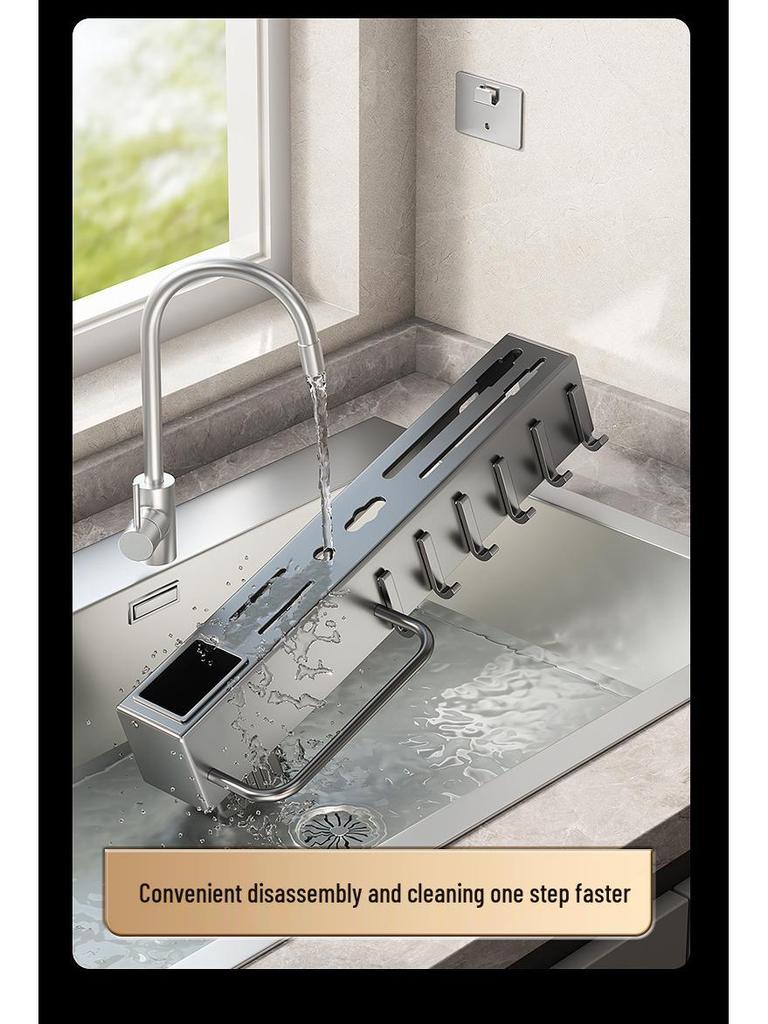 Wall-Mounted Knife & Utensil Holder with Punch-Free Multi-Functional Storage Rack