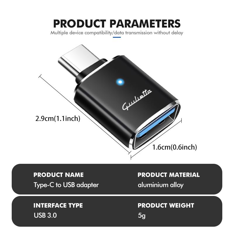 Car Stickers For Alfa Romeo For Alfa Romeo Car Type-C To USB Power Adapter Fast Data Transfer and Charging Adapter 159 Giulietta