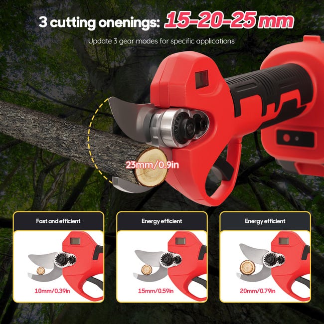 2-in-1 Akku-Astschere, 300W, mit 228,6cm Teleskopstiel, 2,0Ah Akku und 180° verstellbarem Kopf für einfache Gartenarbeit