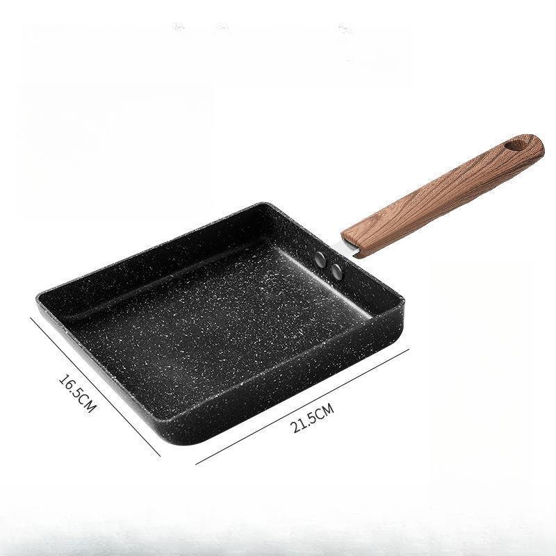 

Yuzi Pot Square Frying Pan Multifunctional Frying Pan Breakfast Pan Home and Commercial Frying Pan 16.5*21.5cm