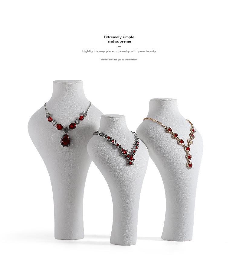 Digu Microfiber Necklace Display Stand for Jewelry Props