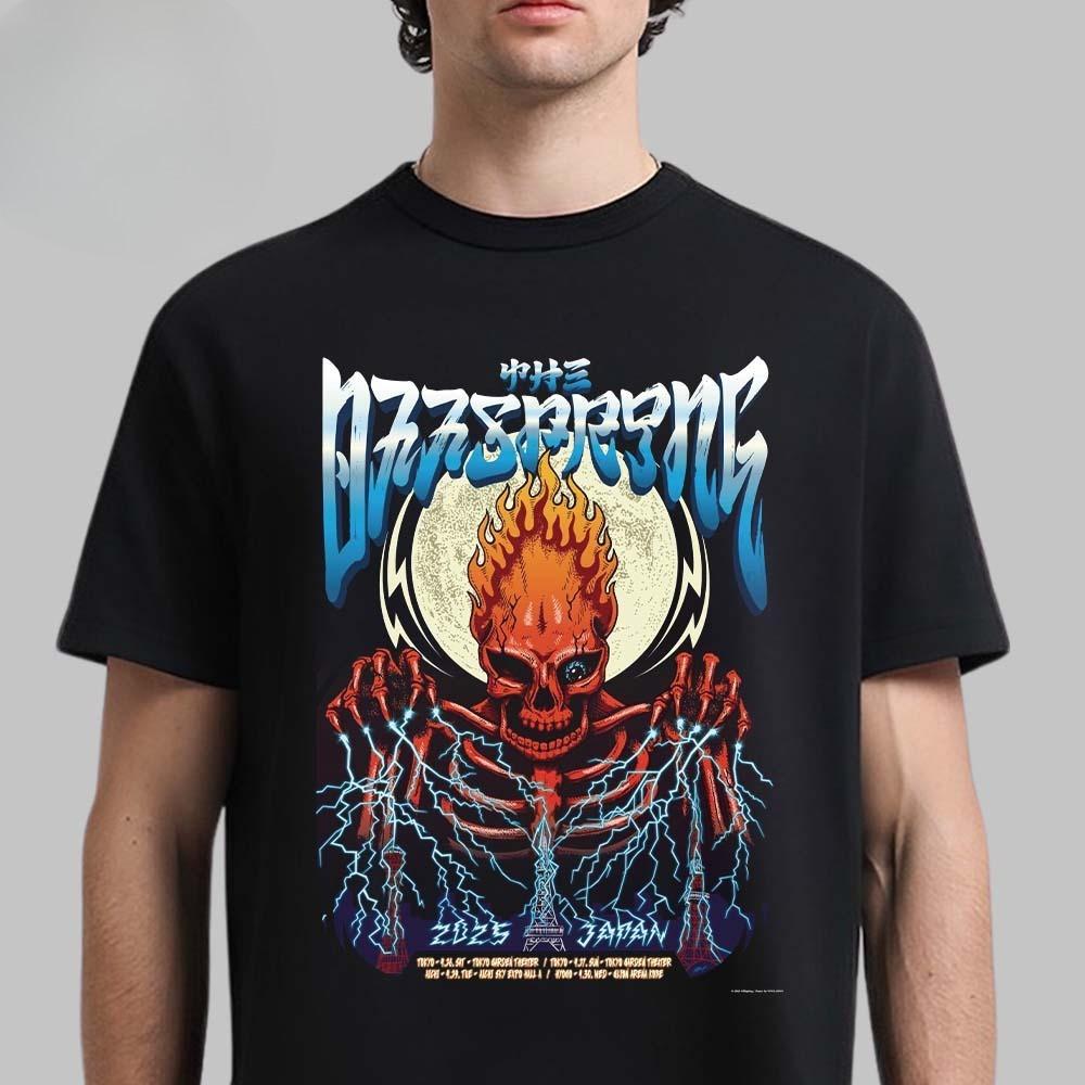 Hot The Offspring Supercharged Worldwide in 2025 Merch Japan and Australia Tour Dates Two Sided Unisex T-Shirt