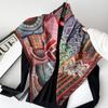 Silk scarf premium herringbone pattern double-sided printed square scarf 91 autumn and winter decorative gift high-end scarf silk scarf gift