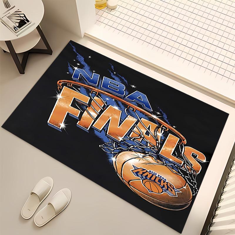 1pc Knicks logo Print Area Rug - Soft, Washable Non-Slip Indoor Mat, Living Room, Home Office Decorative Rug,Office Decorative