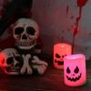 Halloween Flameless Votive Candles Color Changing with Remote Timer, Battery Operated LED Tealight Candles for Halloween Home Decoration Gifts
