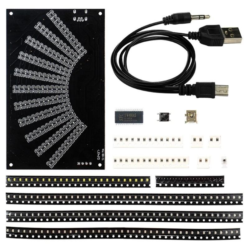Packung mit 1 LED-Musik-Spektrum-Rhythmuslicht-Anzeige mit einstellbarer Empfindlichkeit und anpassbaren Parametern für die Klangvisualisierung