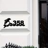 Customizable Metal Wall Art Dolphin Shark Silhouette Outdoor House Number Sign Durable Unique Gift