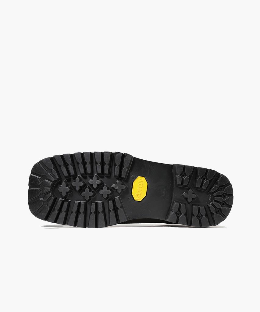 Firenze Atelier [Vibram] Center Cut Oil Pull-Up Square Toe Chelsea 5706-Oil [Matt Black]