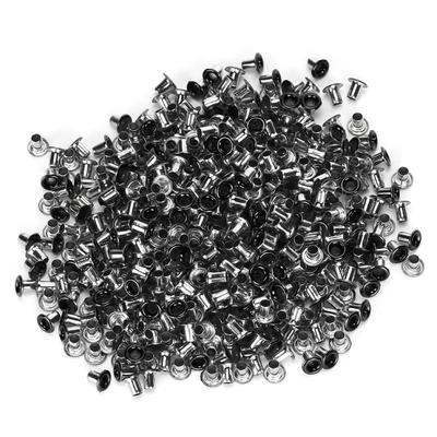 500Pcs Brass Eyelets 2mm Inner Hole Colorful Grommets Kit for Clothing Shoes Bag DIY CraftsGlossy Black