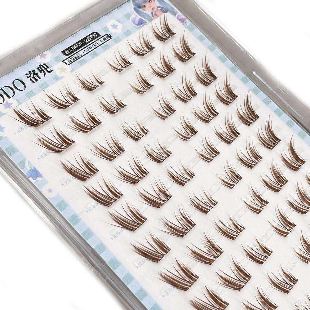 DIY Brown Lash Clusters Cat Eye Style Individual Lashes Women Eye Lashes  Eyelash Extension
