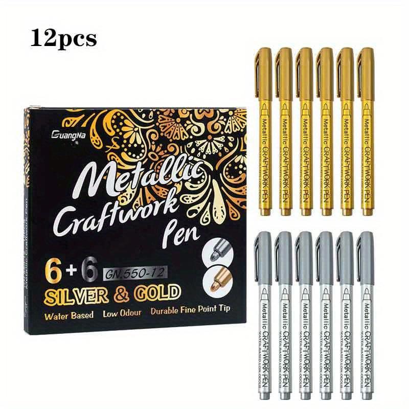 

1 УПАКОВКА/12 ШТ. Металлический Водонепроницаемый Перманентный Маркер для Рисования DIY, Ручка для Эпоксидной Смолы для Поделок, Художественные Принадлежности для Рисования, Пасхальное Украшение