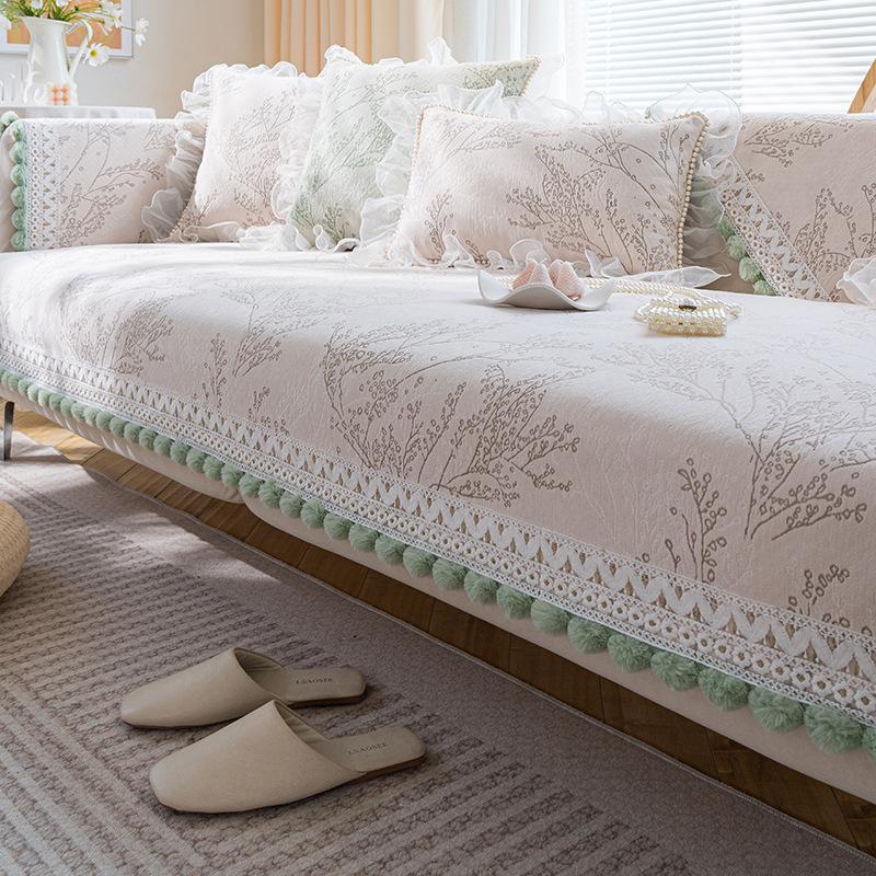 French Sofa Cushion Chenille Four Seasons Universal Fashion Modern Sofa Cushion Non-Slip Backrest Cover Cloth