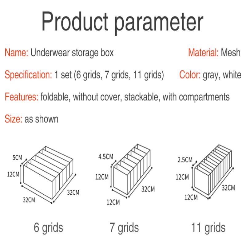 Women's Underwear Compartment Drawer Organizer Box for Home