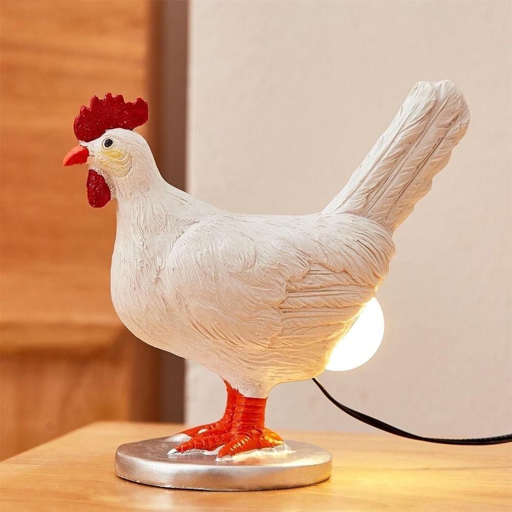 LED Hens Lay Eggs Lamps Statue Night Lights Easter Egg Desktop Decorative Lamp  Home Decor
