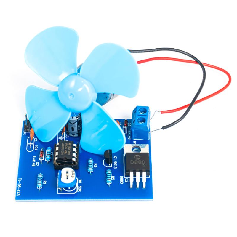 Ne555 Diy Electric Fan Kit Dc 4.5V Motor Pulse Width Speed Controller Kit Diy Electronic Soldering Practice Electronics Training