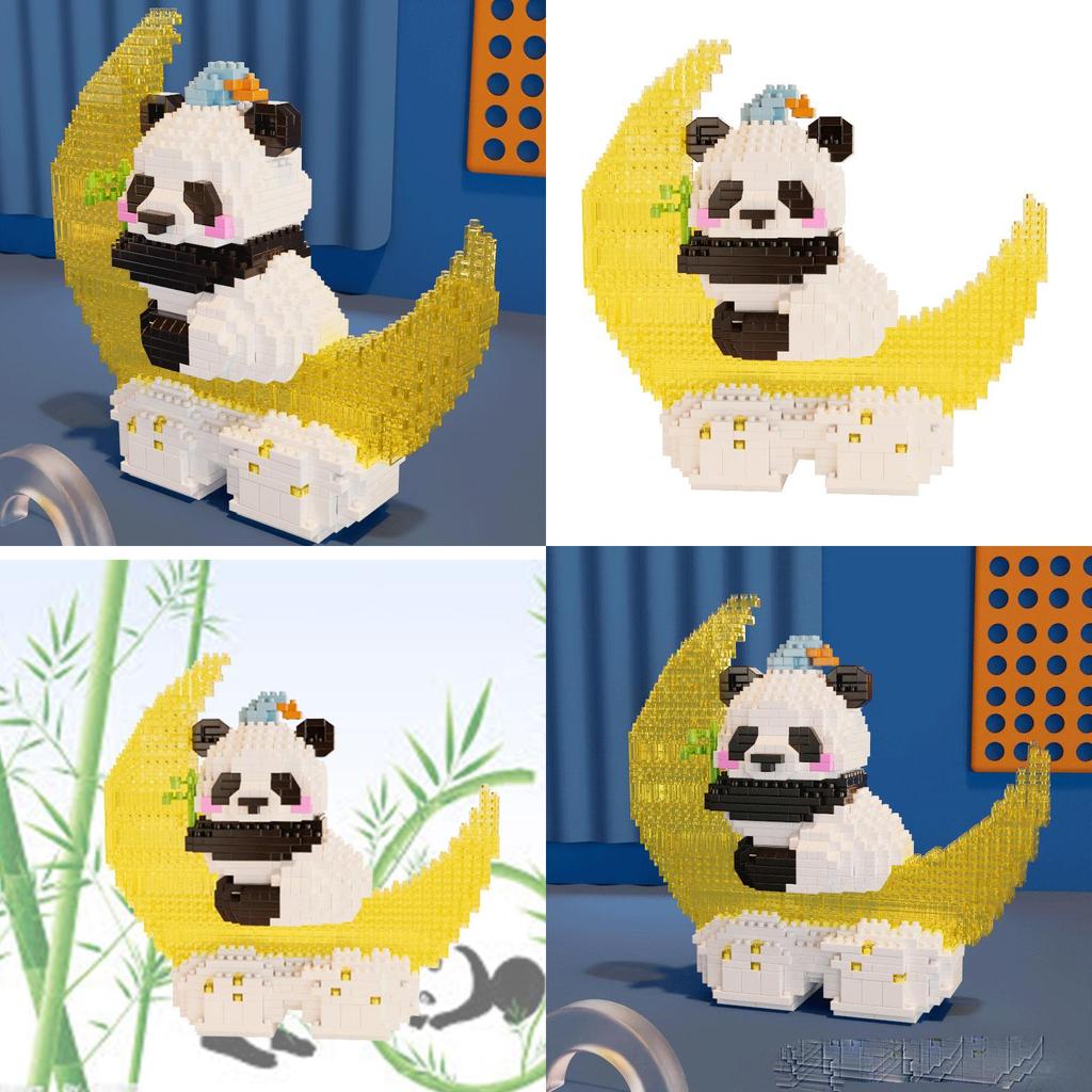 Panda Building Blocks Toy Creative Birthday Gift For Boyfriend/girlfriend Made Of Plastic/abs Material Includes 800+ Diamond-like Pieces