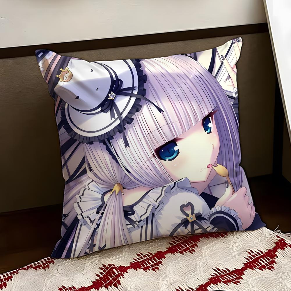 Anime NNekopara Cushion Cover Reversible Soft Durable Pillow Cover Home  Car MultiScene Use for Daily Comfort