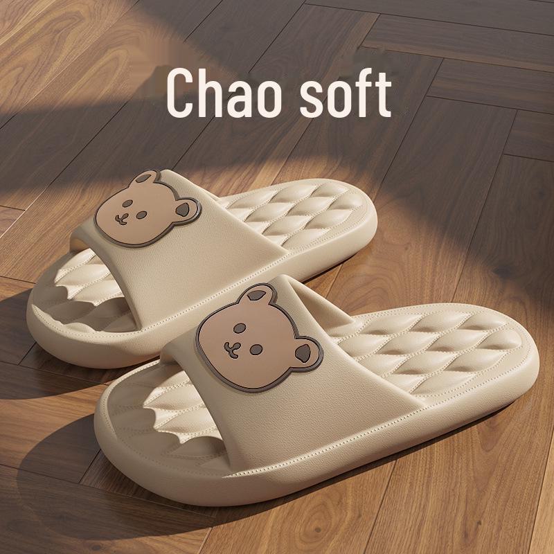 Dames Cartoon Slippers met Zachte Zool: Zomer Buiten Dikke Zool, Antislip Binnen Sandalen voor Koppels