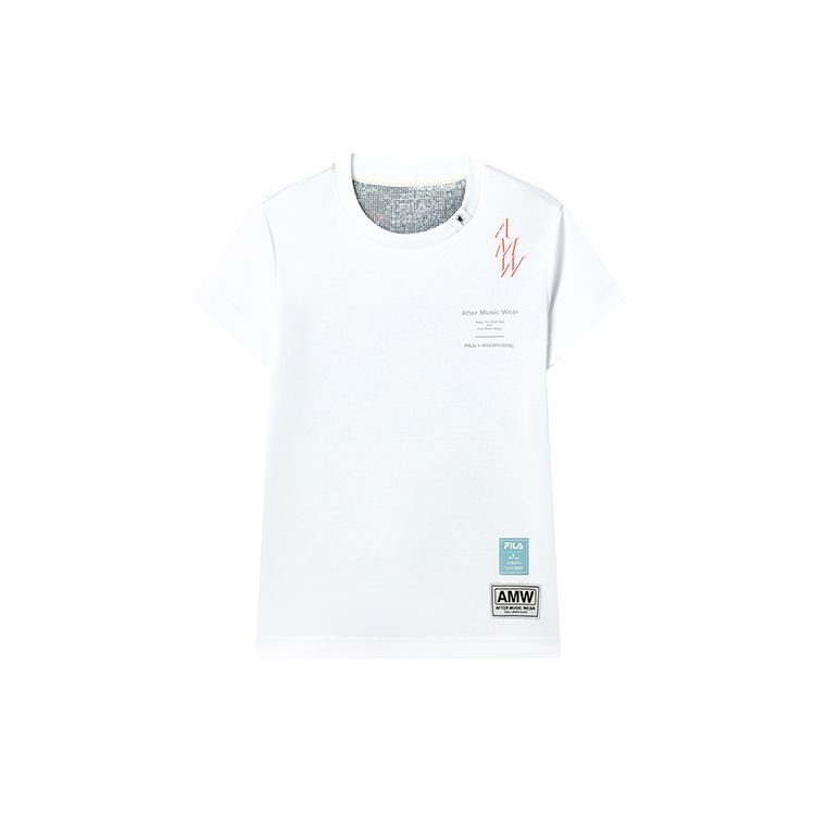 

FILA Mihara Yasuhiro Collaboration Logo Print Loose Fit Short Sleeve T-Shirt Women tops F11W133103F-WT S