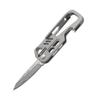 Titanium Alloy Folding Knife Damascus Blade D2 Portable Buckle Keychain Pocket Knife Outdoor Survival EDC Multitool for Men Gift