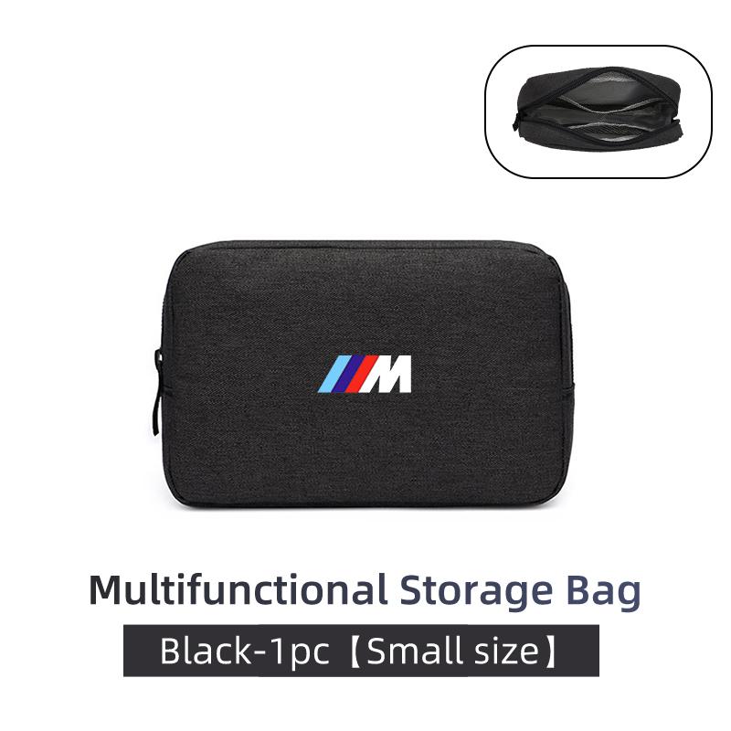BAGV1 2026 Car Sticker Car Digital Storage Bag USB Data Cable Organizer Accessories For BMW M Performance 1 2 3 4 5 7 Series X1 X2 X3