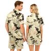 Couple Matching Halloween Pajama Set Short Sleeve Button Down Shirt with Hem Short Pants Soft Casual Loungewear S To XXXXL