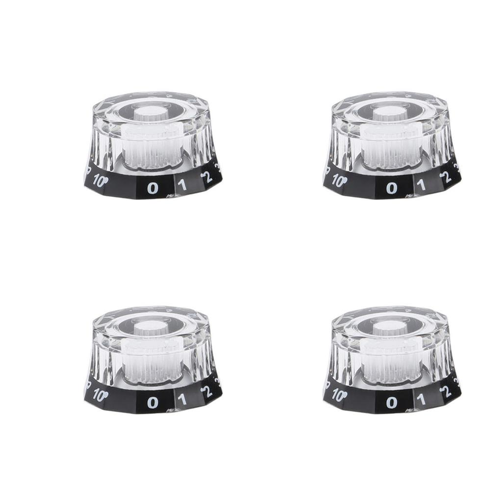 4PCS Electric Guitar Knob Plastic 6mm Inner Diameter Guitar Speed Control Volume Tone Knob