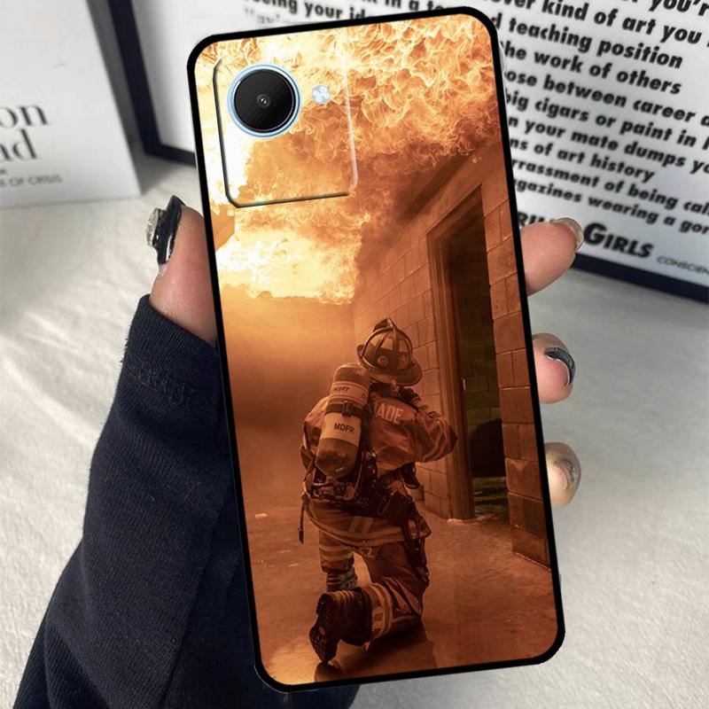 Fire Fighter Hero For Realme C55 C75 C67 C63 C51 C61 C53 C35 C65 C71 11 12 13 14 Pro Plus GT6 GT7 15 Pro Case