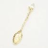 Vintage Carved Crystal Head Pattern Alloy Leaf Spoon Nordic Creative Mug Coffee Ice Cream Spoon
