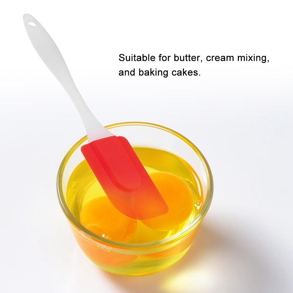 Silicone Spatulas   Cream Scraper Heat Resistant Kitchen Cake Baking Mixing Tool(Red)