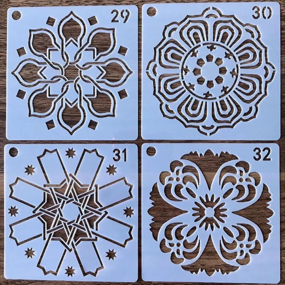 Craft Card Making Painting Template Painting Stencils Hollow Drawing Tool Mandala Pattern