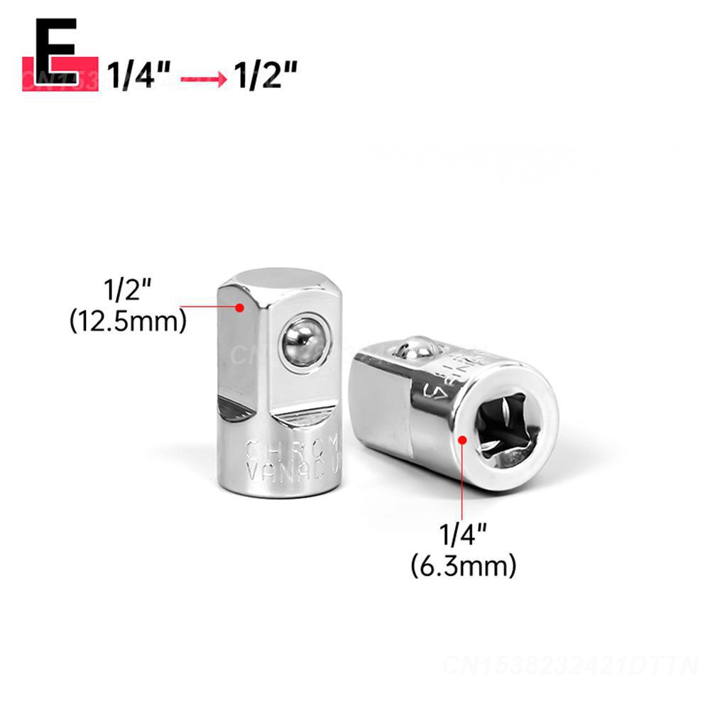 1~4SETS Ratchet Wrench High-quality Chrome Vanadium Steel 1/2 To 3/8 To 1/4 Adapter Cr-v Steel Auto Repair Premium Quality