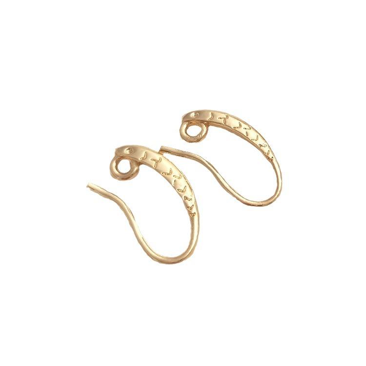 Ah La 14K Gold-Filled Fish Pattern Ear Hook Accessories for DIY Handmade Earrings
