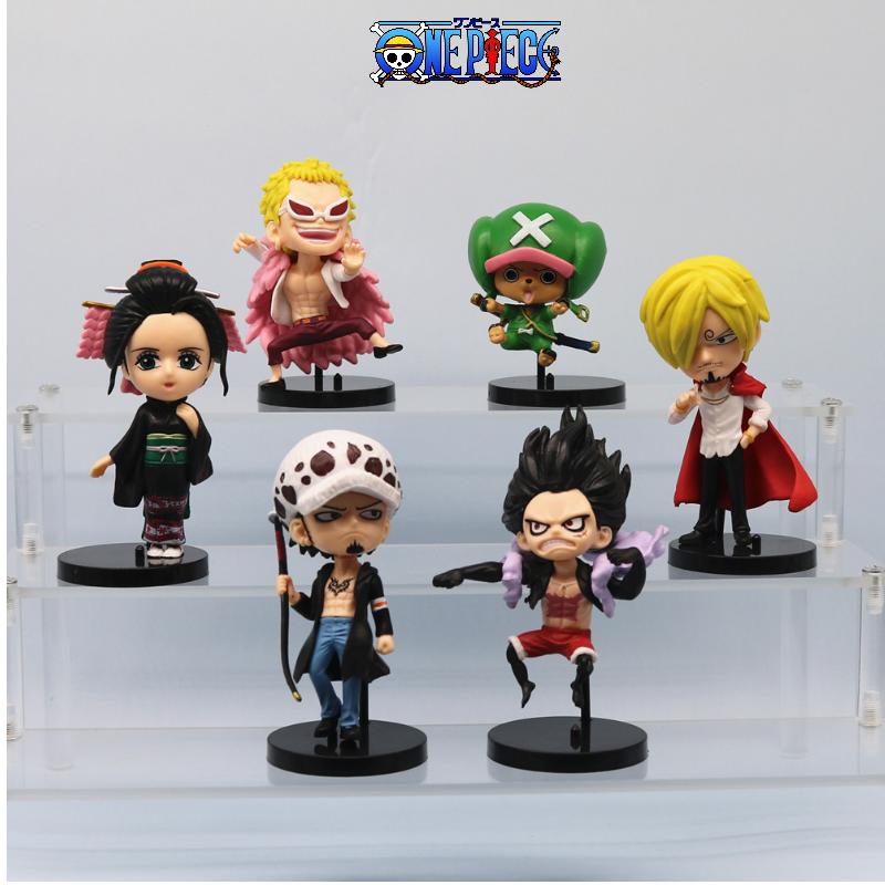 Piece 6pcs One Luffy Sanji Pvc Action Figure Model Home Decoration Toy Gift Fans