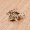 Blucome 3 Colors Choose Rhinestone Frog Brooches for Women Vintage Fashion Animal Pin Cute Vivid Carton Style Jewelry