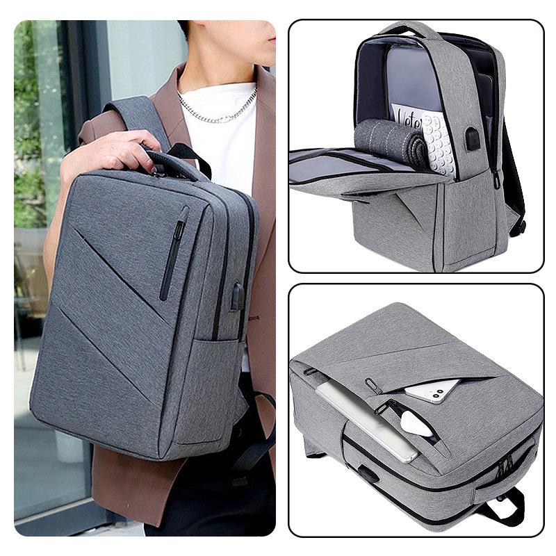 Men's Large Capacity Waterproof Business Backpack - 16.1 Inch Double Shoulder Travel Bag